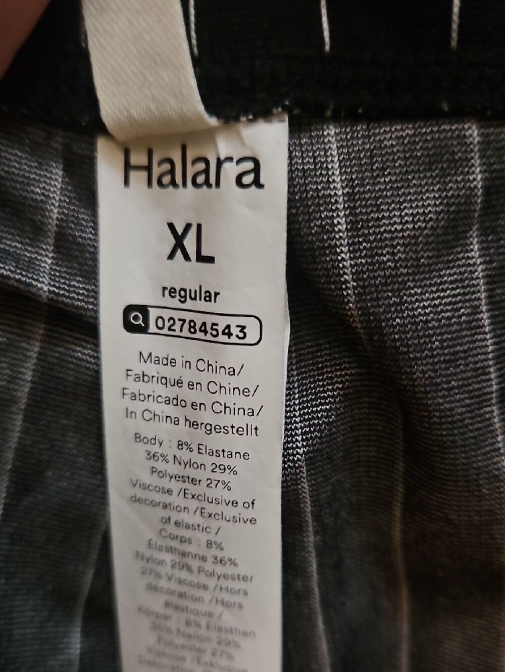 HALARA Black Pinstripe Flare Pants - Picture 2 of 3
